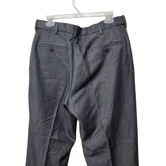 Haggar Cool 18 Dress Pants Mens Size 36x29 Dark Gray Color Expandable Waist - Picture 3 of 9